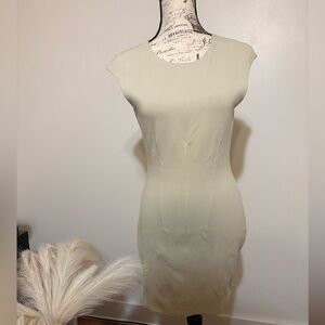 NWT Taupe Structured Bodycon Dress by Zara